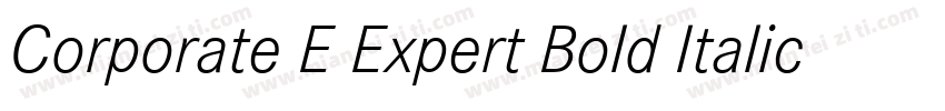 Corporate E Expert Bold Italic OsF字体转换